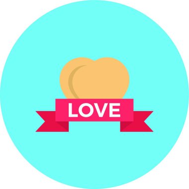 aşk web simgesi, vektör illüstrasyonu 