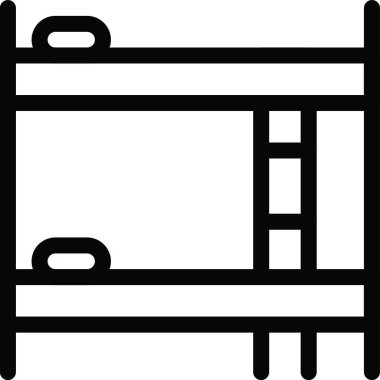 yatak ikonu vektör illüstrasyonu 