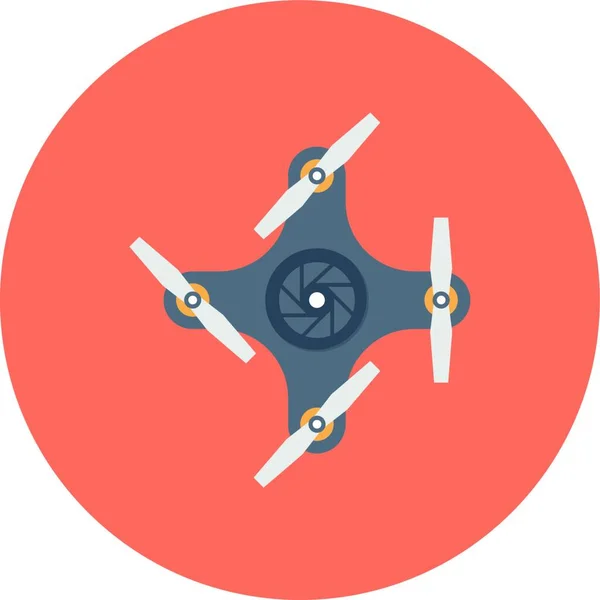 Drone Web Ikona Ilustracja Wektorowa — Wektor stockowy