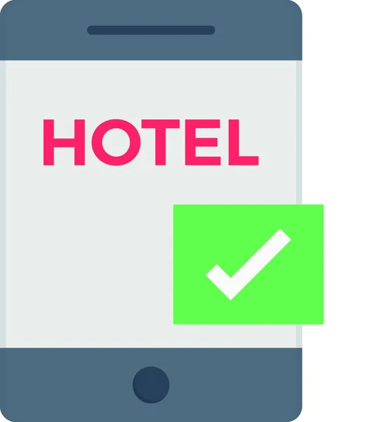 Hotel Online Ilustração Vetorial Simples —  Vetores de Stock