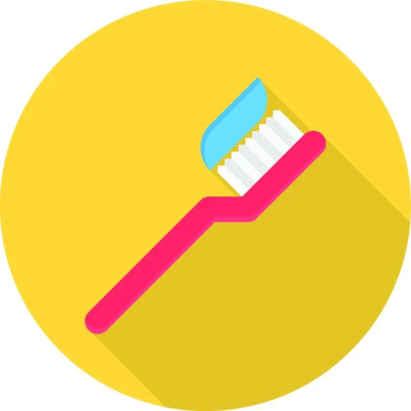 Cleaning Teeth Web Icon Vector Illustration — Stock Vector