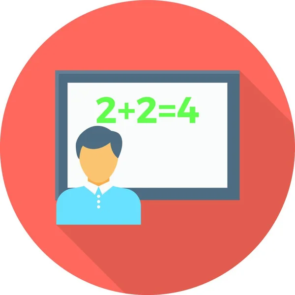 Mathematics Web Icon Vector Illustration — Stock Vector