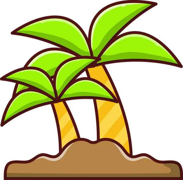 Palmen Symbol Vektor Illustration — Stockvektor