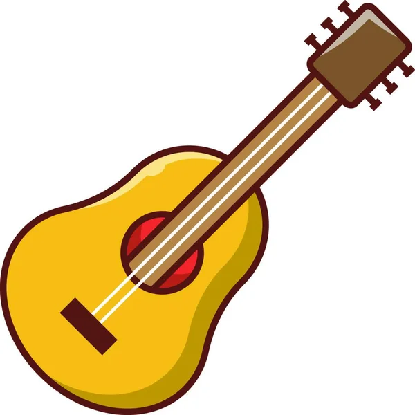 Guitar Icon Web Simple Illustration — Stock Vector