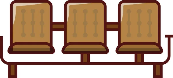 Sedie Semplice Illustrazione Vettoriale — Vettoriale Stock