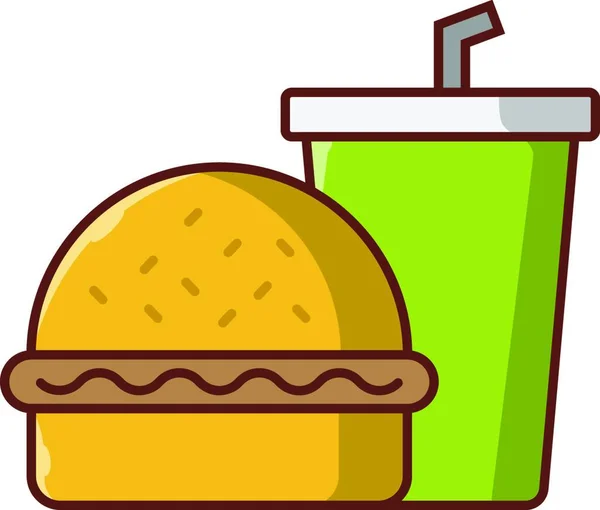 Illustrazione Vettoriale Icona Hamburger — Vettoriale Stock