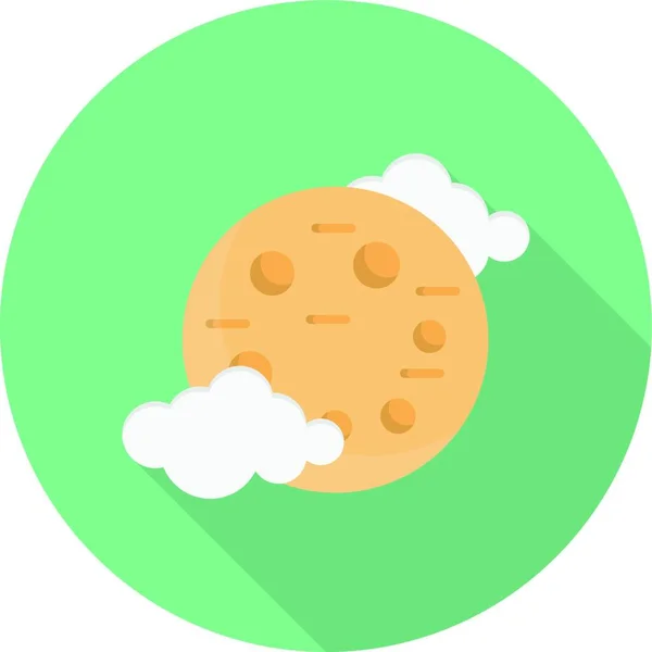 Cloud Moon Icon Vector Illustration — Stock Vector
