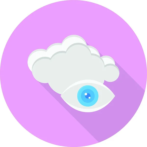 Vista Nube Ilustración Del Vector Icono Web — Vector de stock