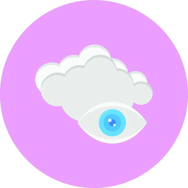 Cloud View Icon Vector Illustration — Stock Vector