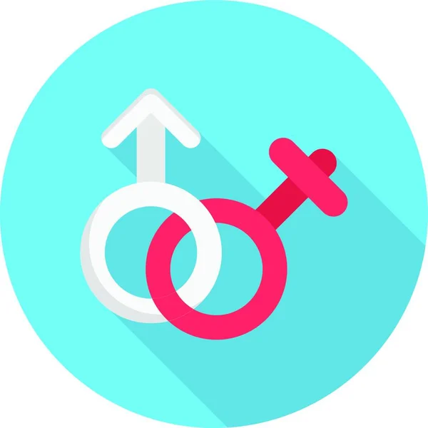 Genders Web Icon Vector Illustration — Stock Vector