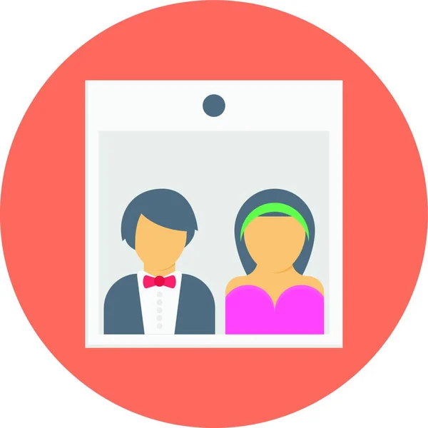 Marriage Picture Icon Vector Illustration — Stock Vector