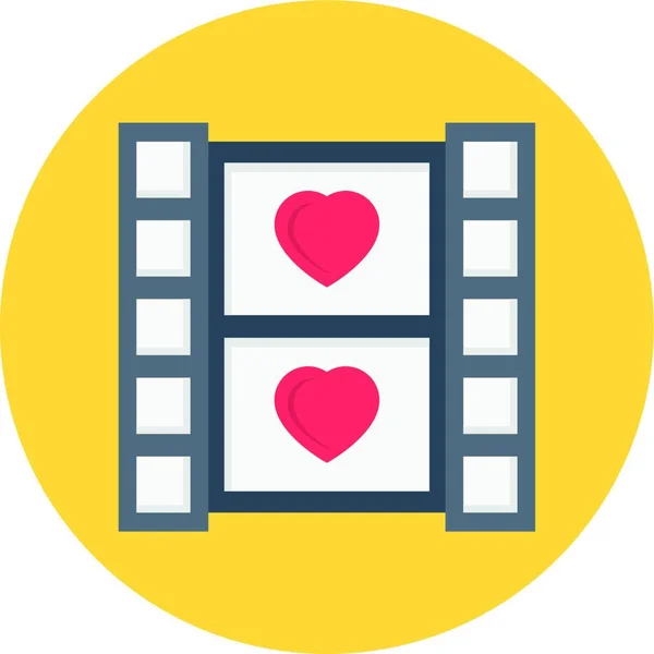 Filmstrip Icon Vector Illustration — Stock Vector