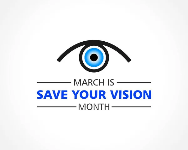 Your Vision Month Observed Month March — Stock Vector