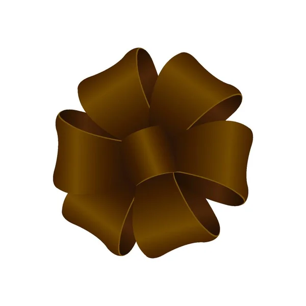 Fleur Boucle Cheveux Arc Illustration Ruban Angle — Image vectorielle