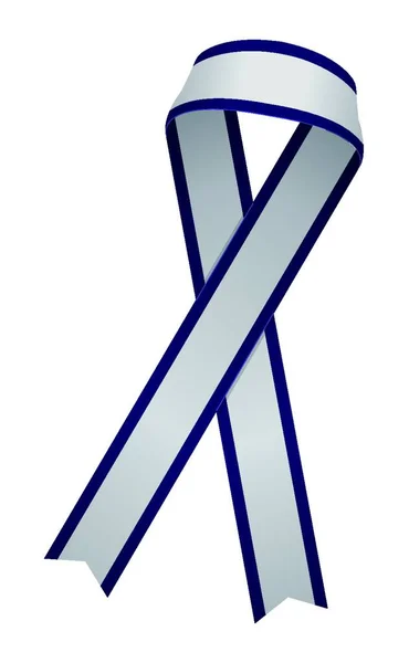 Awareness Ribbon Illustration Web Icon Vector Illustration — Stock Vector