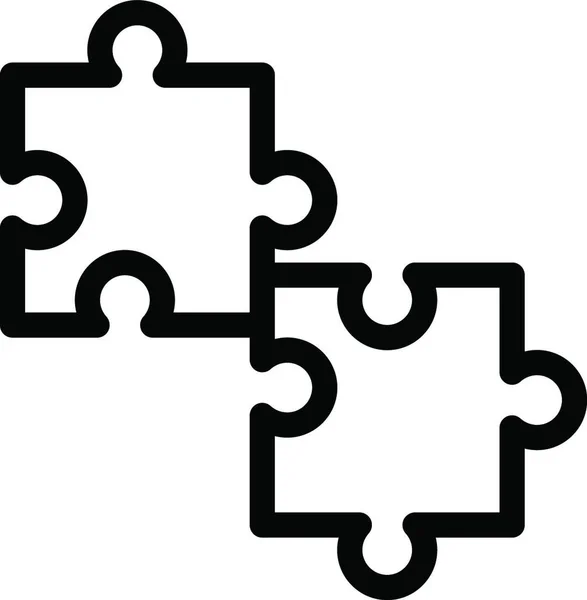 Puzzles Ikon Web Egyszerű Illusztráció — Stock Vector