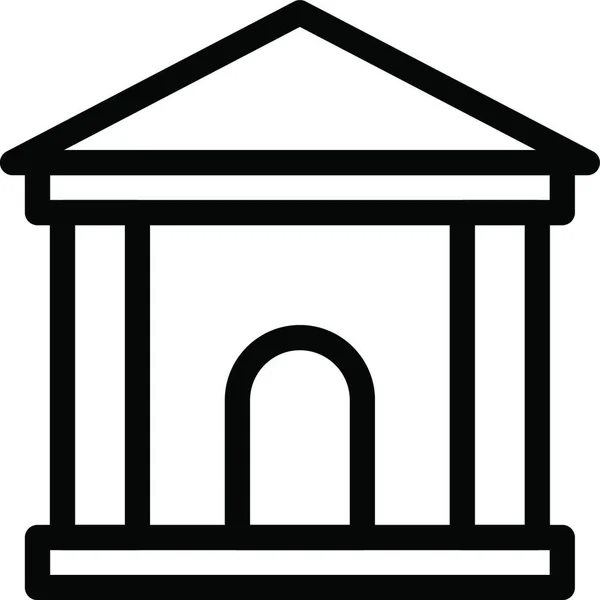 Ikona Budynku Uczelni Ilustracja Wektora — Wektor stockowy