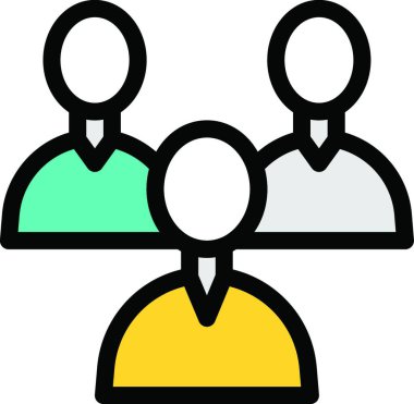 grup web simgesi vektör illüstrasyonu