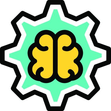 zihin ayarı simge vektör illüstrasyonu 