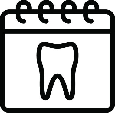 diş simgesi vektör illüstrasyonu 