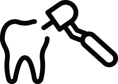 diş simgesi vektör illüstrasyonu 