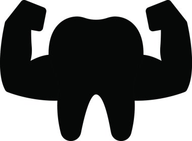 güçlü diş stomatolojisi web vektör çizimi