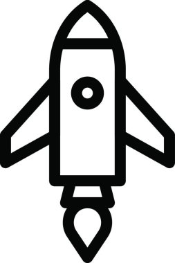 rocket, web simple illustration