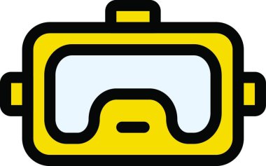 vr gözlük web simgesi vektör illüstrasyonu