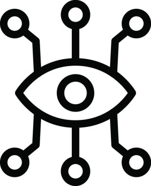 Göz ağ ikonu vektör illüstrasyonu