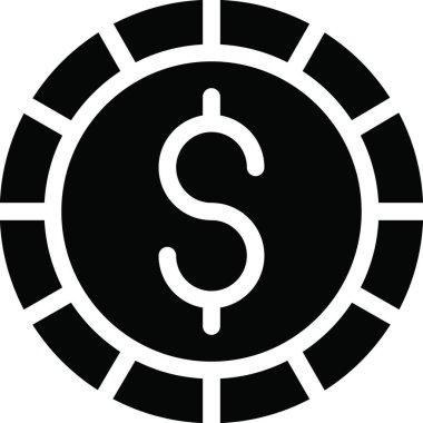 Dolar para ikonu vektör illüstrasyonu 