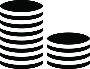 Bozuk para simgesi, vektör illüstrasyonu