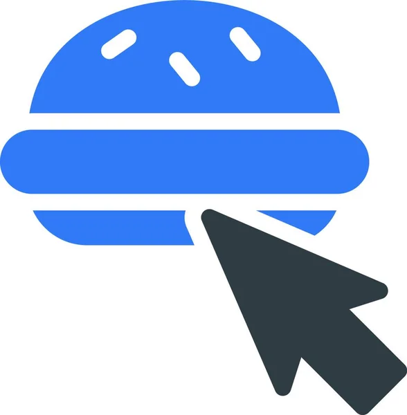 Online Burger Webové Ikony Vektorové Ilustrace — Stockový vektor