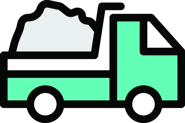 Samochód Ciężarowy Web Ikona Ilustracja Wektorowa — Wektor stockowy