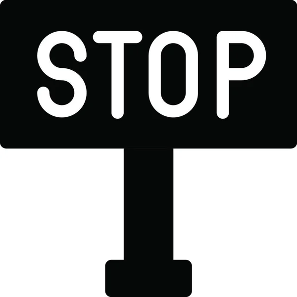 Stop Icona Vettoriale Illustrazione — Vettoriale Stock