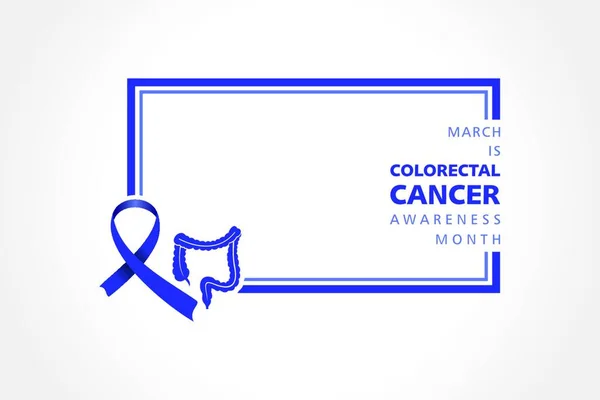 Mês Conscientização Cancro Colorretal Observado Março Todos Anos — Vetor de Stock