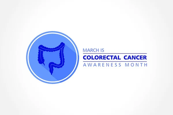 Κολοορθικός Μήνας Ευαισθητοποίησης Για Τον Καρκίνο Που Παρατηρήθηκε Τον Μάρτιο — Διανυσματικό Αρχείο
