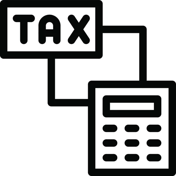 Steuerberechnung Icon Vector Illustration — Stockvektor