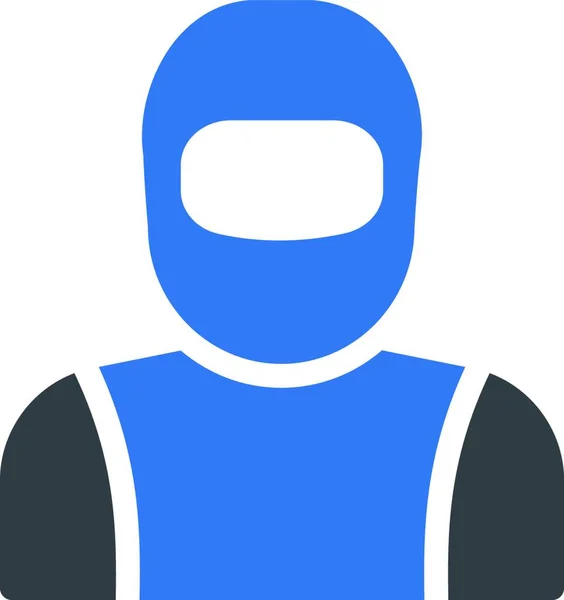 Avatar Ninja Semplice Icona Vettoriale Illustrazione — Vettoriale Stock