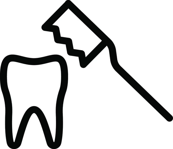 Dental Care Web Icon Vector Illustration — Stock Vector