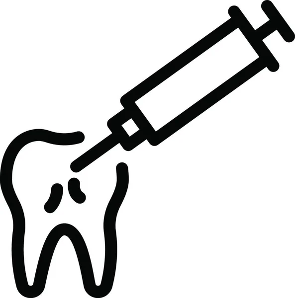 Diş Hekimliği Web Simgesi Vektör Illüstrasyonu — Stok Vektör