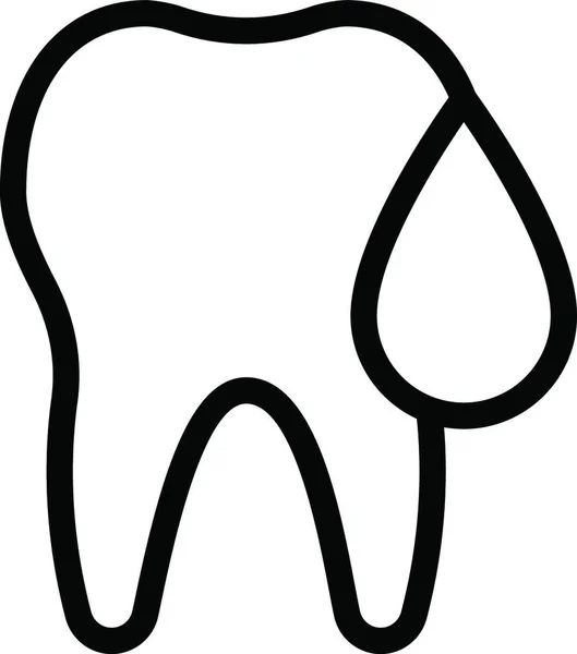 Odontologia Cuidados Orais Ícone Web Vetor Ilustração — Vetor de Stock