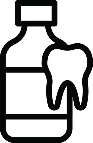 Dental Syrup Dentistry Web Icon Vector Illustration — Stock Vector
