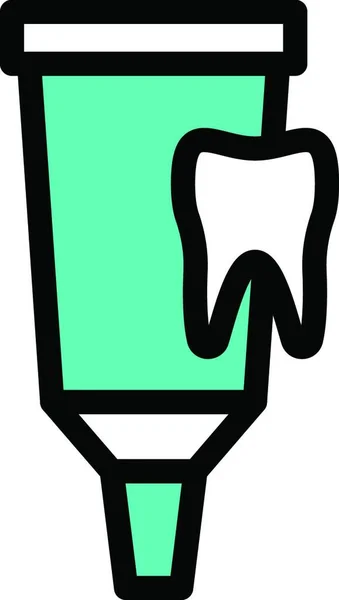 Cuidado Bucal Odontología Web Icono Vector Ilustración — Archivo Imágenes Vectoriales
