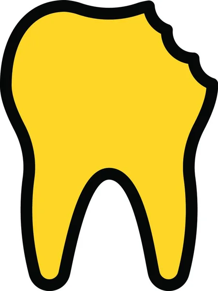 Зуб Стоматологія Веб Значок Векторна Ілюстрація — стоковий вектор