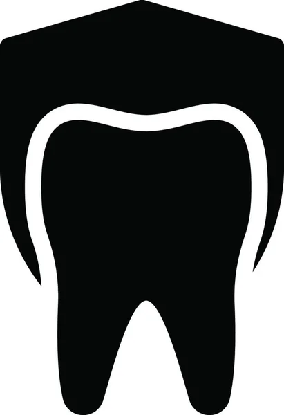 Illustrazione Vettoriale Icona Web Odontoiatrica — Vettoriale Stock