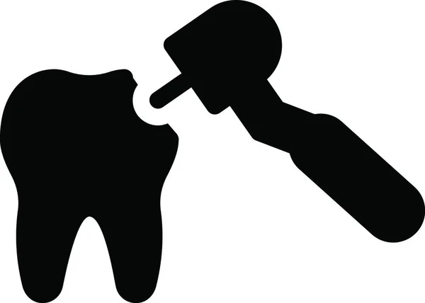 Illustrazione Vettoriale Icona Web Odontoiatrica — Vettoriale Stock