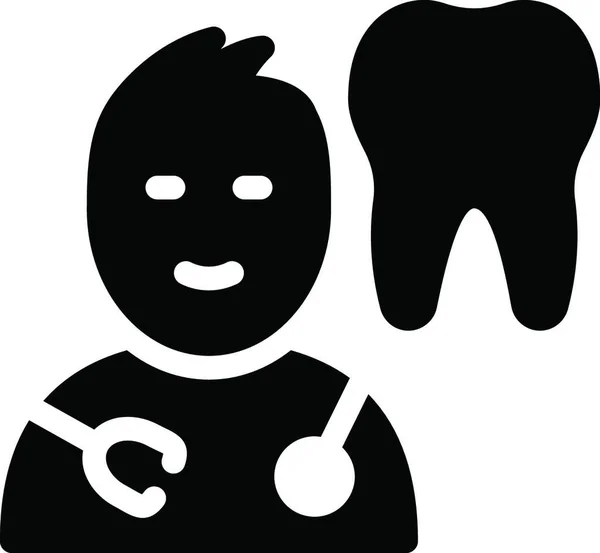 Zahnarzt Zahnmedizin Web Ikone Vektor Illustration — Stockvektor
