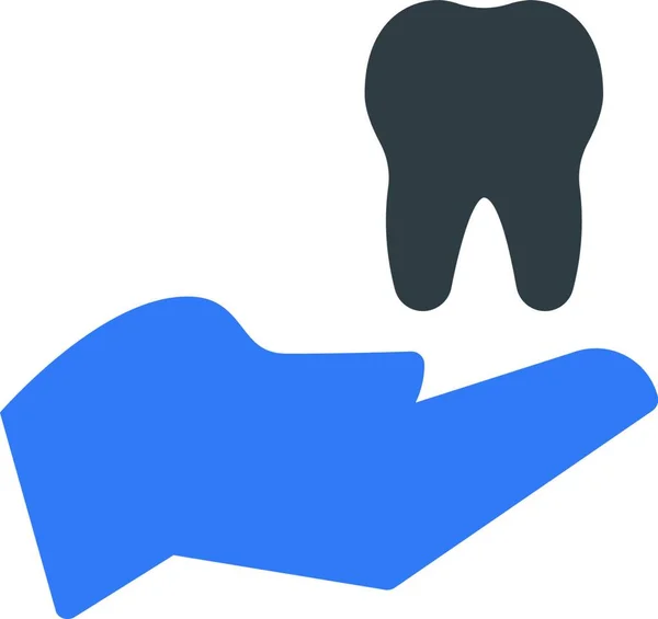 Zahnpflege Web Symbol Vektor Illustration — Stockvektor