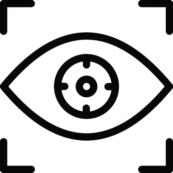 Bionic Eye Pictogram Vector Illustratie — Stockvector