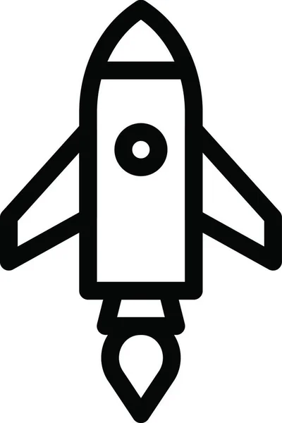 Rocket Web Simple Illustration — Stok Vektör